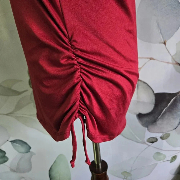 M FASIS | Lavish Cinch Side Tank Top in Red sz 1X - Picture 6 of 10